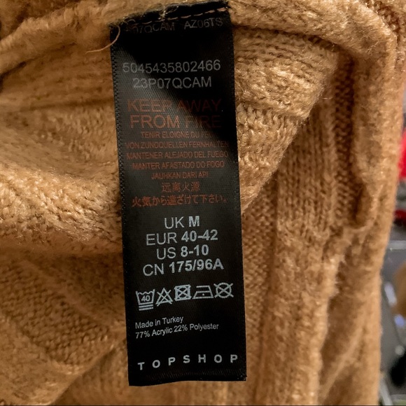 TOPSHOP • Long Oversized Cardigan in Camel NWT - Picture 5 of 5